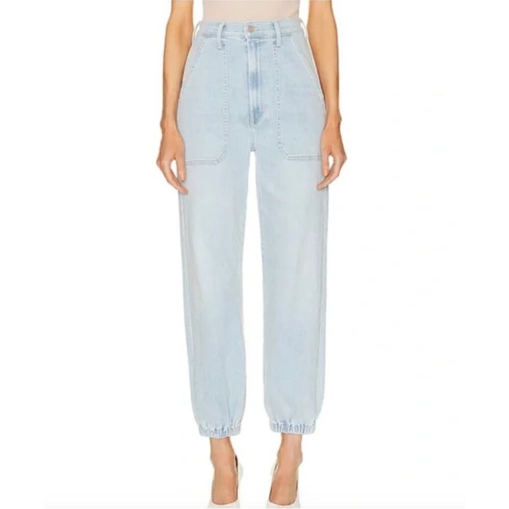 Mother The Wrapper Patch Springy Ankle Jeans In C… - image 1